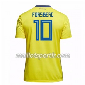 Maillot de Foot Suède Forsberg 10 Domicile Coupe du monde 2018
